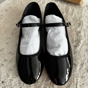 Steve Madden Black Patent Mary Jane Ballet Flats 8.5